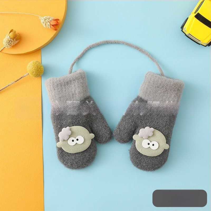 Vaikiškos pirštinės megztos pirštinės vilnonės pirštinės rudens ir žiemos šiltos pirštinės sustorintos didmeninė prekyba