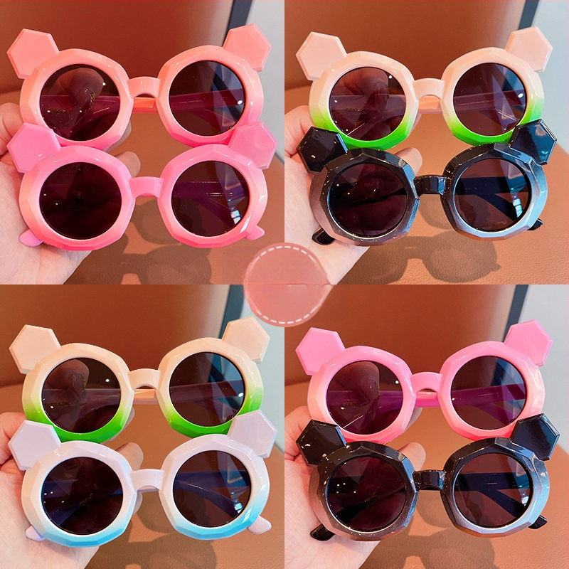 Модни сладки уши детски слънчеви очила корейски модерни слънцезащитни UV защита бебешки слънчеви очила за пътуване