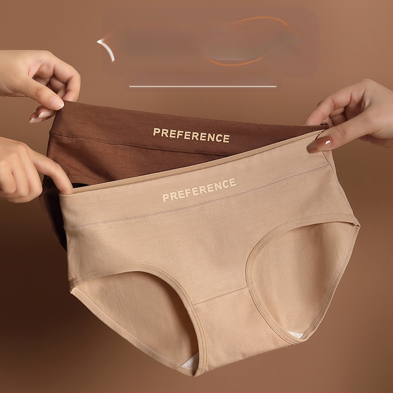 Naiste aluspesu puhtast puuvillast keskmise vöökohaga kolmnurksed lühikesed püksid Rad Sport stiilis puuvillast hingavad tüdrukute sügis- ja talvepesu puhtast puuvillast jalgevahega