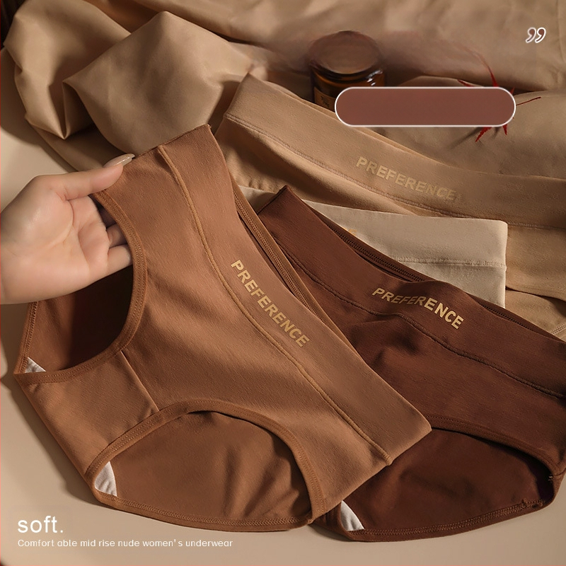 Naiste aluspesu puhtast puuvillast keskmise vöökohaga kolmnurksed lühikesed püksid Rad Sport stiilis puuvillast hingavad tüdrukute sügis- ja talvepesu puhtast puuvillast jalgevahega