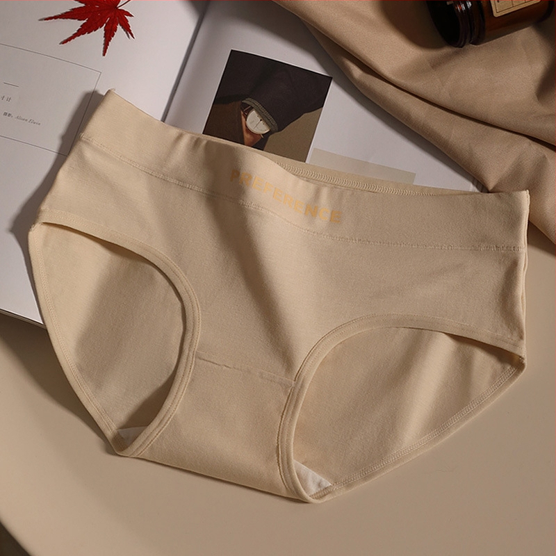 Naiste aluspesu puhtast puuvillast keskmise vöökohaga kolmnurksed lühikesed püksid Rad Sport stiilis puuvillast hingavad tüdrukute sügis- ja talvepesu puhtast puuvillast jalgevahega