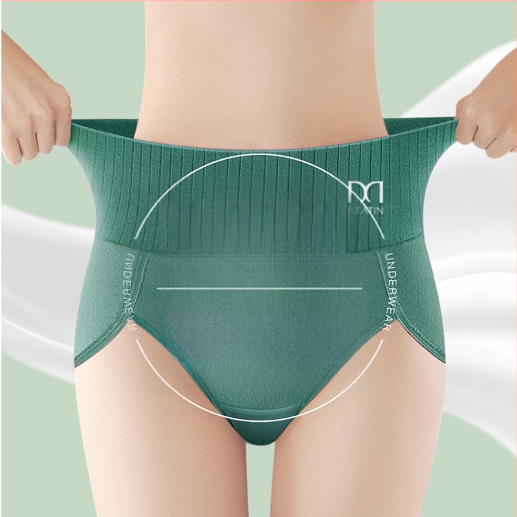 [Overseas Warehouse Dropshipping] American Local Spot Ψηλόμεσα Γυναικεία Εσώρουχα Pure Color Triangle Belly-Control Ψηλόμεσα Εσώρουχα Temu