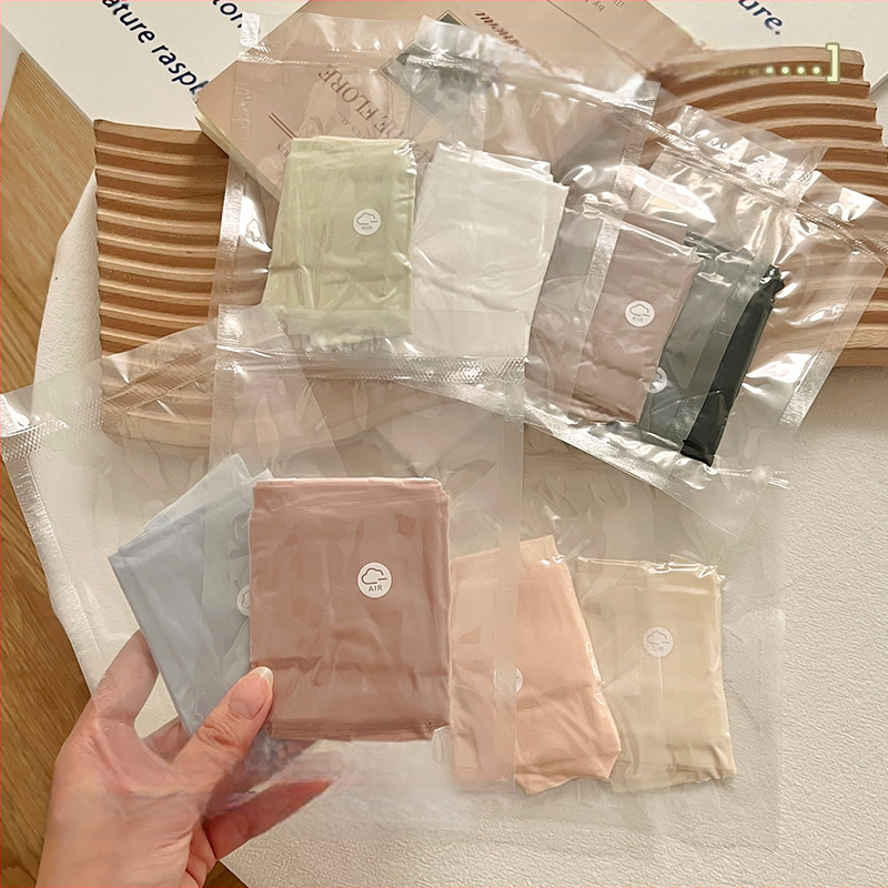 Vakuumski pakirane prozirne gaćice od ledene svile, ženske bakteriostatske maske Naked 7A, udobne gaćice do sredine struka