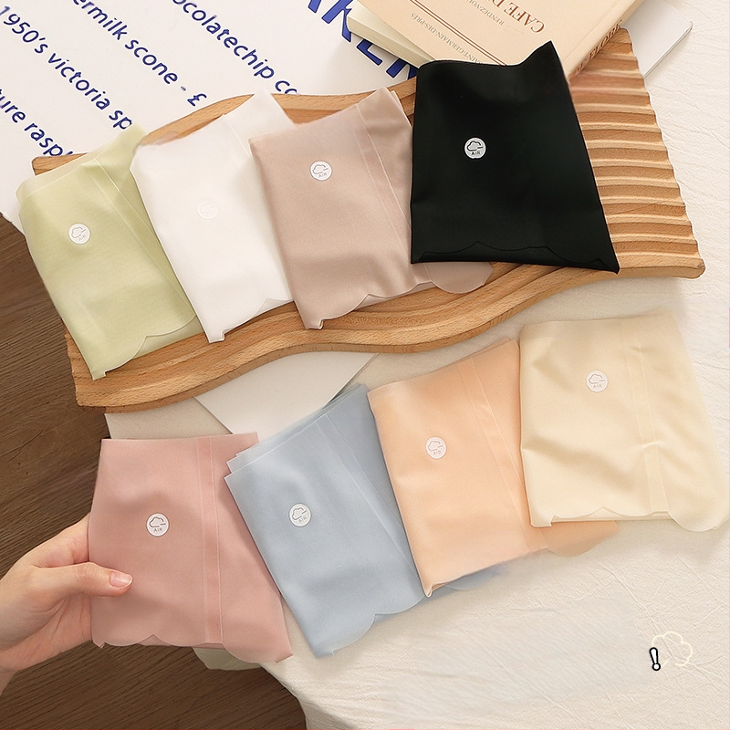 Vakuumski pakirane prozirne gaćice od ledene svile, ženske bakteriostatske maske Naked 7A, udobne gaćice do sredine struka