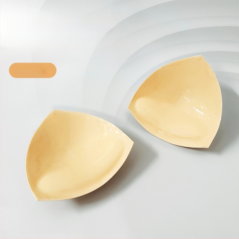 Kolmnurkse sisestusega silikoonist rinnakleebised naistele, paksendatud käsnapadi, ujumistrikoo, bikiinid, aluspesu, surutav isekleepuv rinnapadi