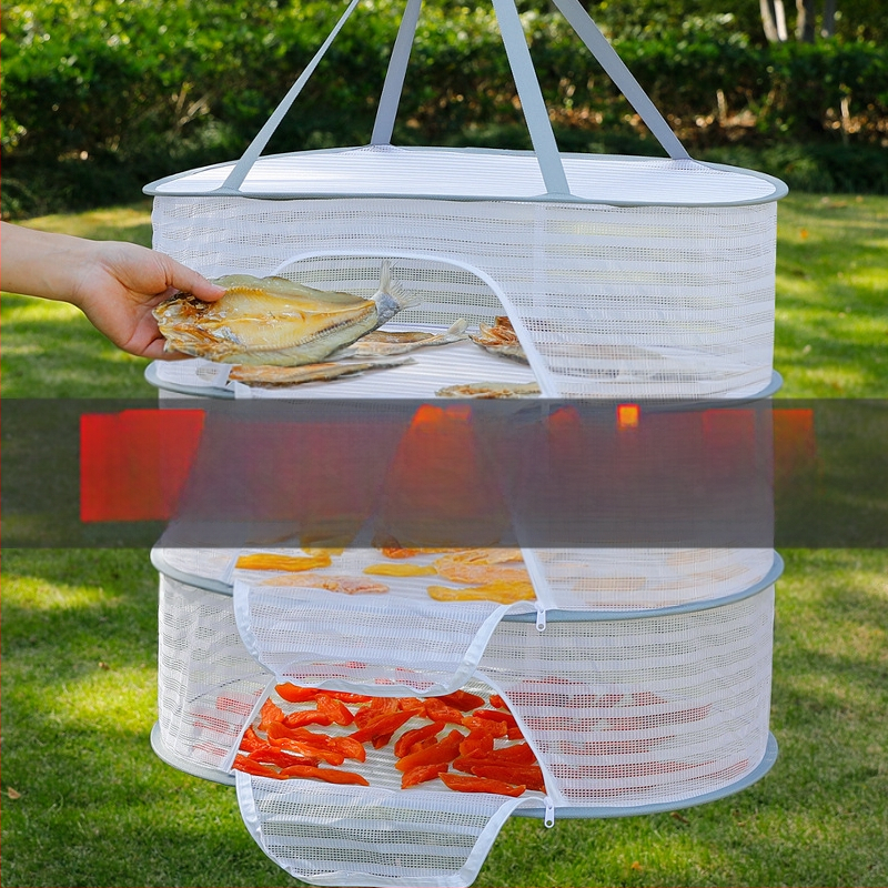 Džiovintos žuvies apsaugos nuo musių tinklas, sausų prekių tinklas, namų balkonų džiovinimo krepšelis, maisto artefaktų džiovinimo krepšelio stovas