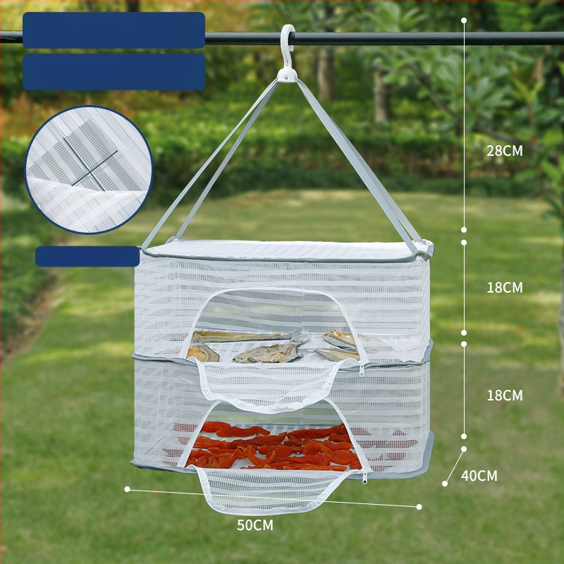 Džiovintos žuvies apsaugos nuo musių tinklas, sausų prekių tinklas, namų balkonų džiovinimo krepšelis, maisto artefaktų džiovinimo krepšelio stovas