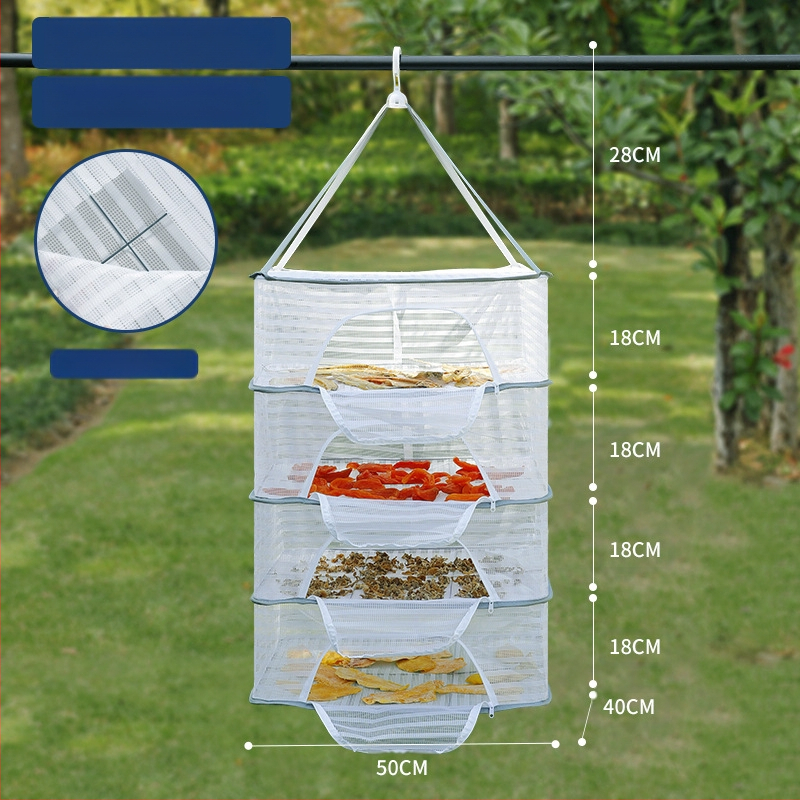 Džiovintos žuvies apsaugos nuo musių tinklas, sausų prekių tinklas, namų balkonų džiovinimo krepšelis, maisto artefaktų džiovinimo krepšelio stovas