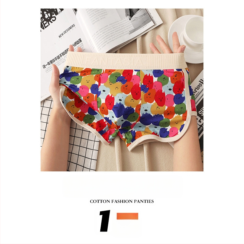 Lenjerie intimă pentru bărbați, cu imprimeu colorat, stil drăguț pentru tineri, talie medie, boxeri confortabili, prietenoși cu pielea, Zhongshan, en-gros