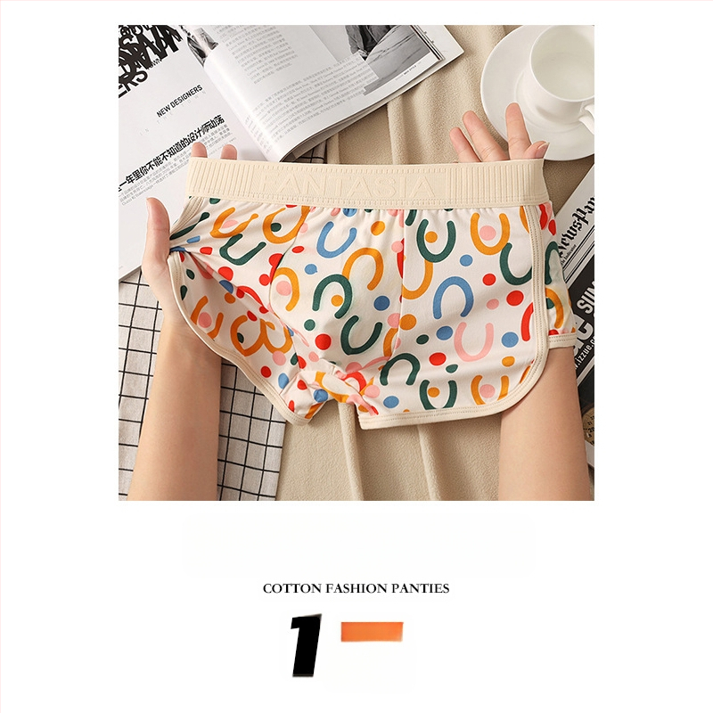 Lenjerie intimă pentru bărbați, cu imprimeu colorat, stil drăguț pentru tineri, talie medie, boxeri confortabili, prietenoși cu pielea, Zhongshan, en-gros