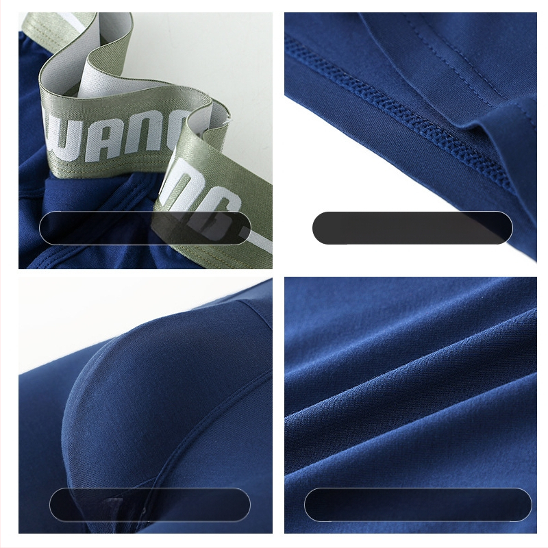 Lenjerie intimă pentru bărbați, boxeri, pantaloni scurți din bumbac, subțiri, elastice, strălucitoare, convexe în U, cu buzunar mare, moi, prietenoase cu pielea