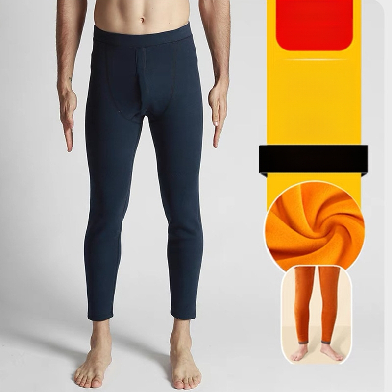 Vyriškos pastorintos šiltos kelnės Vyriškos vilnos pamušalu pastorintos medvilninės vilnos kelnės Thunderpants rudens kelnės Vyriškos plius dydžio kelnės su pamušalu Žieminės kelnės