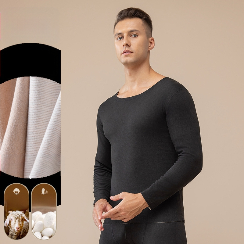 Sügispüksid Meeste soojad püksid Sügis- ja talvefliisvoodriga villast siidist kahepoolsed fliisist paksendatud alusega soojad püksid