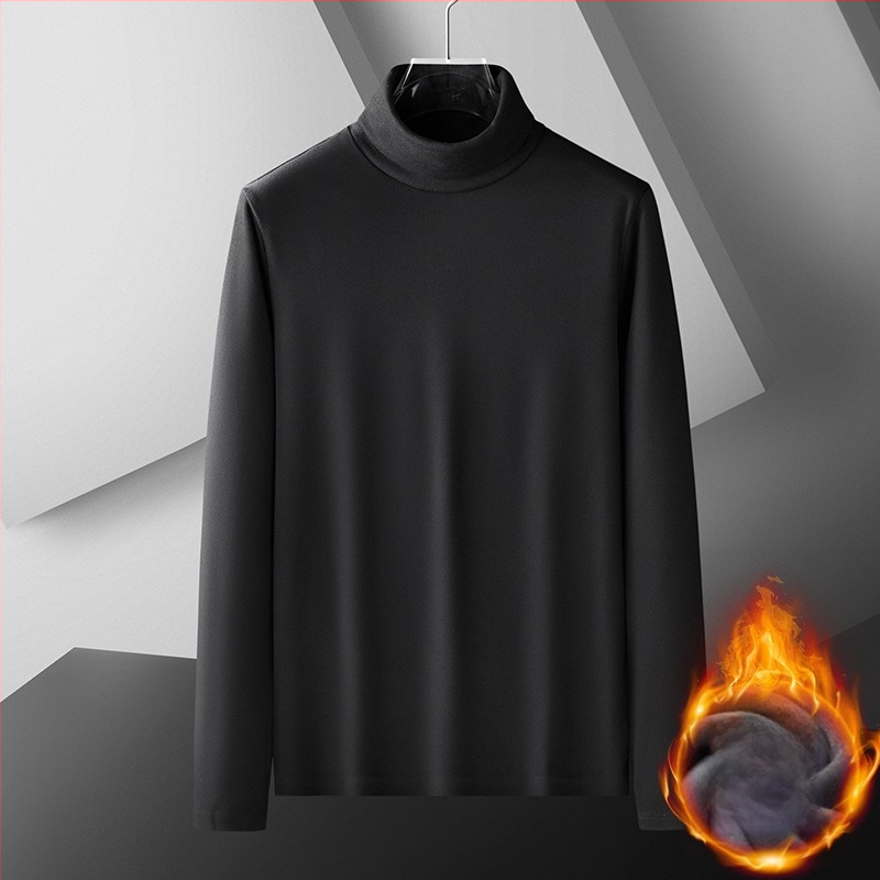 Cămașă bărbați cu guler înalt, din catifea germană, cu două fețe, pentru toamnă și iarnă, căptușită cu fleece și îngroșată, căptușeală interioară caldă, mânecă lungă business subțire și ușoară