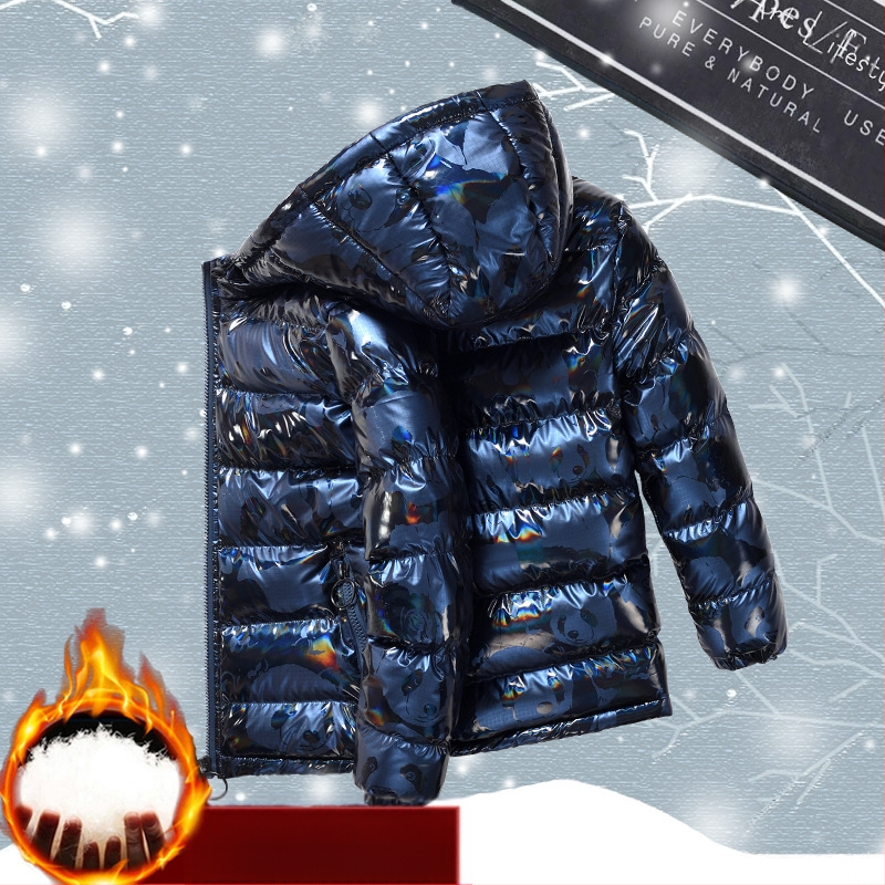 Dječja zimska jakna s pamučnom podstavom, velika dječja perjana jakna s pamučnom podstavom, dječja topla jakna s kapuljačom, svijetla jakna koja se ne pere