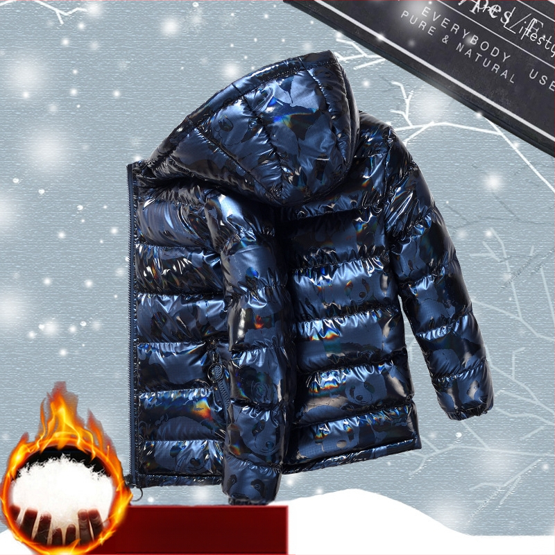 Dječja zimska jakna s pamučnom podstavom, velika dječja perjana jakna s pamučnom podstavom, dječja topla jakna s kapuljačom, svijetla jakna koja se ne pere