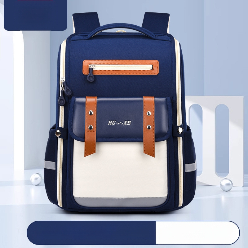 Uus Briti stiilis koolikott algkooliõpilastele 1-6 klassi lastele, selgroo kaitsega trükitud ruumikott, suure mahutavusega seljakott