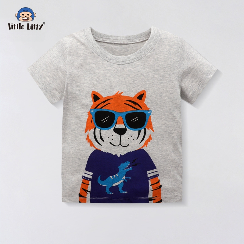 Tricou sport pentru băieți cu mânecă scurtă de vară 2025 pentru copii, desene animate, bumbac, top de vară pentru băieți, top cu mânecă scurtă