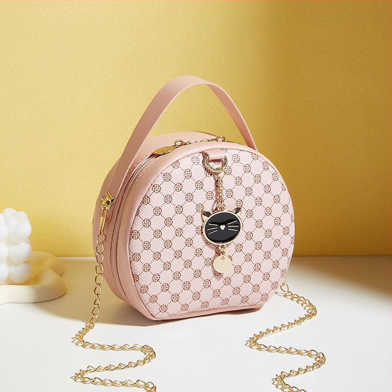 Kvetinová malá okrúhla taška 2024 malá taška jednoduchá ležérna malá taška výrobcovia zahraničného obchodu veľkoobchodná potlač tašky v zahraničnom štýle