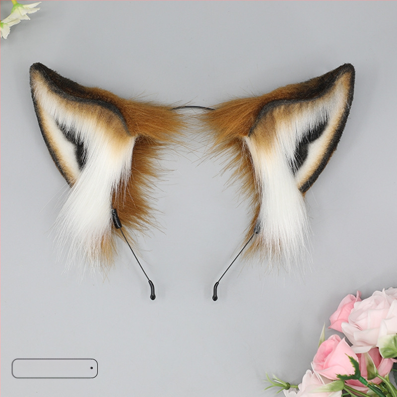 „Fox Nick“ galvos juosta, kosplejaus komiksų konvento atributika, papuošalai, galvos apdangalai, miela pliušinė galvos juosta, žvėries imitacija, ausys, plaukų aksesuarai