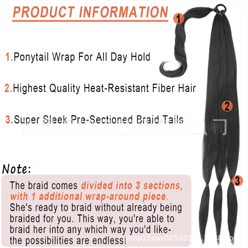 Väliskaubanduse piiriülene hobusesaba punutis punutis Amazoni enimmüüdud kolmeharuline punutis punutud ponyta