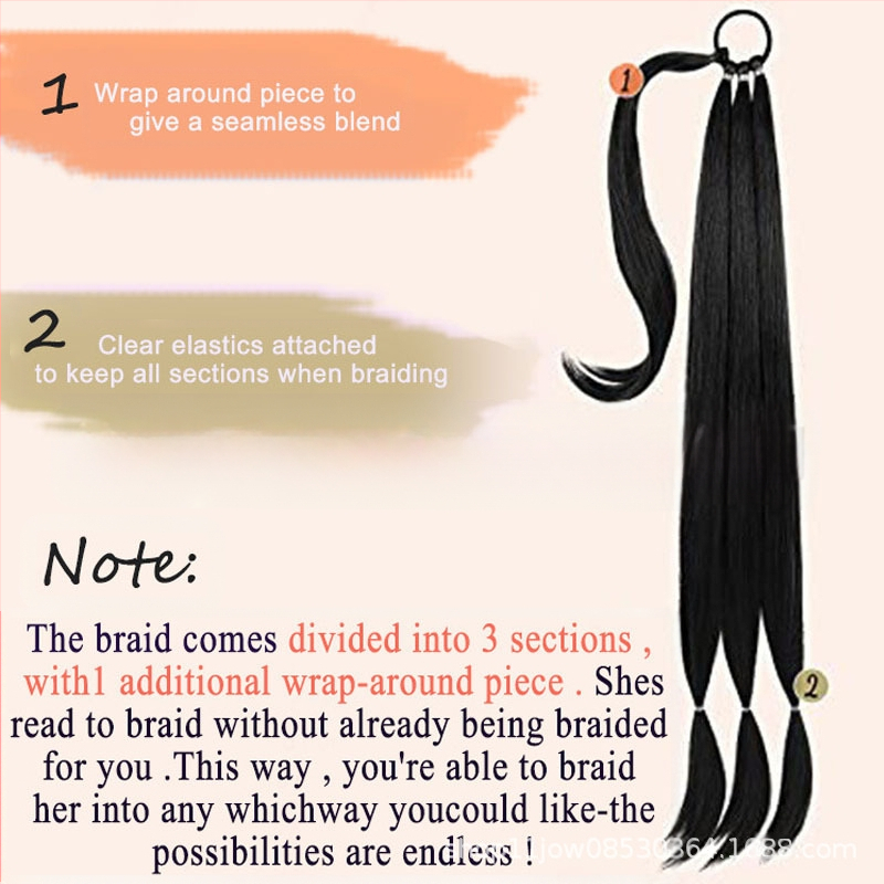 Väliskaubanduse piiriülene hobusesaba punutis punutis Amazoni enimmüüdud kolmeharuline punutis punutud ponyta