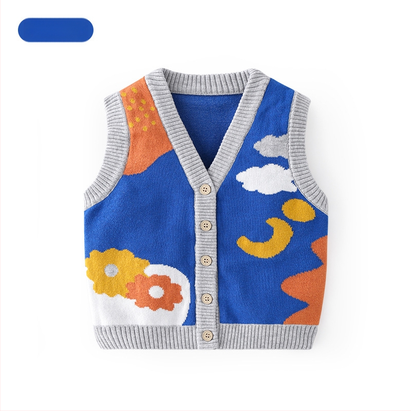 K-stiilis armas puhtast puuvillast pehme laste vest kootud vest beebidele Kategooria sügisene ülerõivaste laste kardiganvest