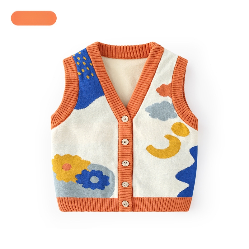 K-stiilis armas puhtast puuvillast pehme laste vest kootud vest beebidele Kategooria sügisene ülerõivaste laste kardiganvest