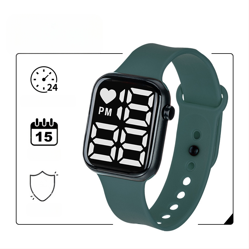 Y1 eksporta e-komercijas karsti pārdots LED digitālais pulkstenis zēniem un meitenēm, bērnu gaismas digitālais pulkstenis, ūdensizturīgs liels ciparnīcas ciparnīca