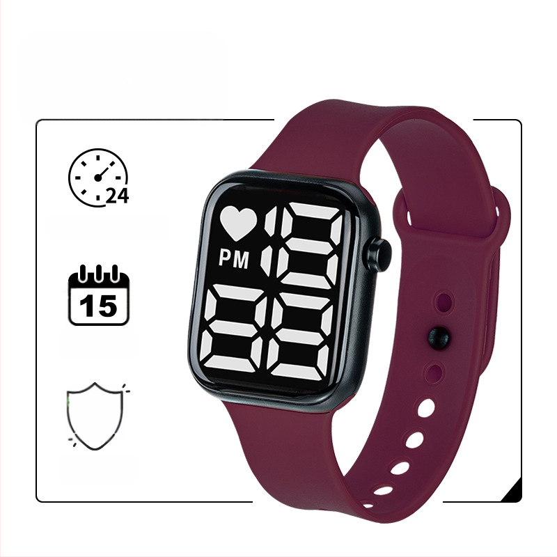 Y1 eksporta e-komercijas karsti pārdots LED digitālais pulkstenis zēniem un meitenēm, bērnu gaismas digitālais pulkstenis, ūdensizturīgs liels ciparnīcas ciparnīca