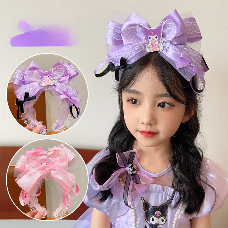 Vaikiška Kulomi plaukų juosta mergaitėms, mielas Sanrio kaspinas, animacinis kaspinas mergaitėms, nulaužtų plaukų juostos galvos apdangalas