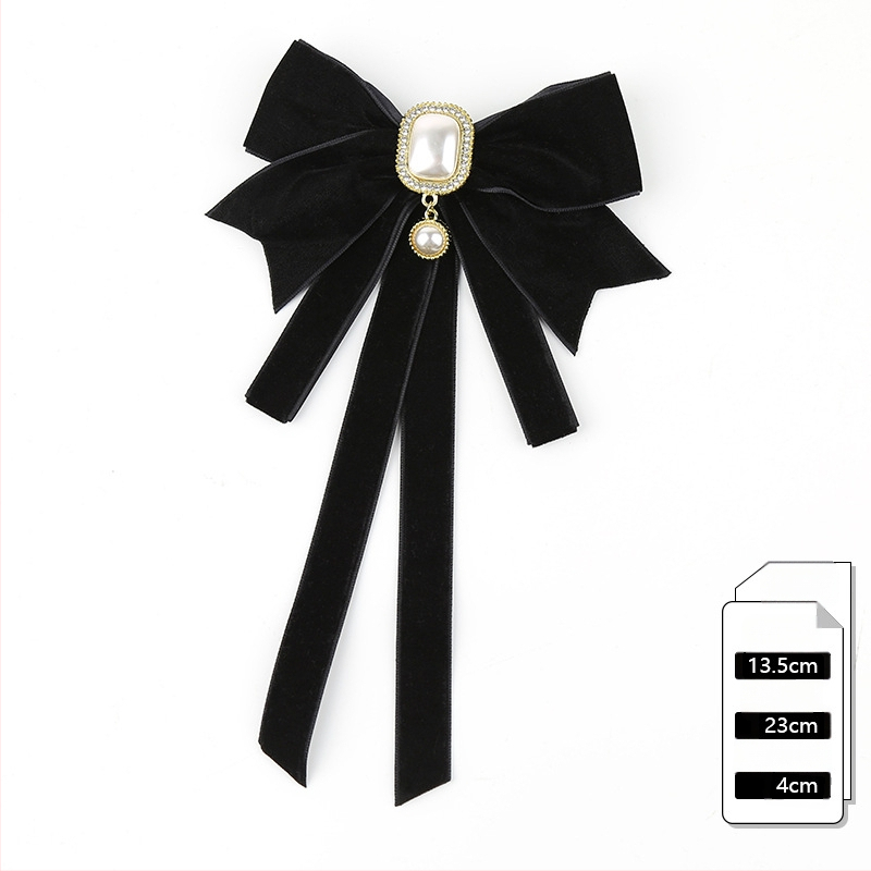 2024 m. nauja moteriška juodo kaklaraiščio kaspino apykaklė su gėlių marškinių apykakle, prancūziško kaspino ir akademijos stiliaus segtukas