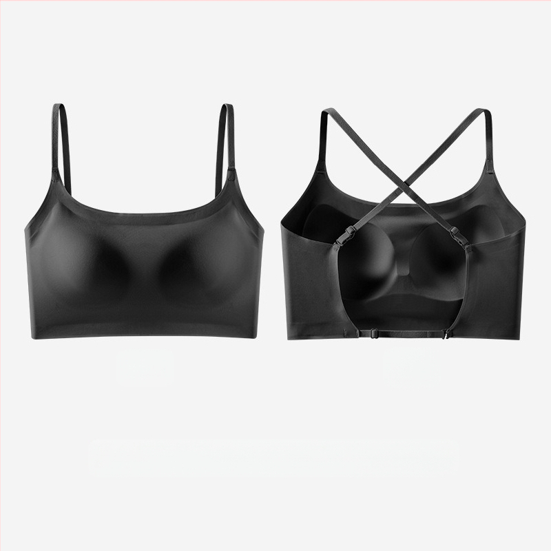 U formos graži nugaros intimates moteriška ledo šilko vasarinė maža krūtinė push-up su krūtinės įklotais išorinė liemenėlė viskas viename vientisa didelė nugaros neturinti liemenėlė