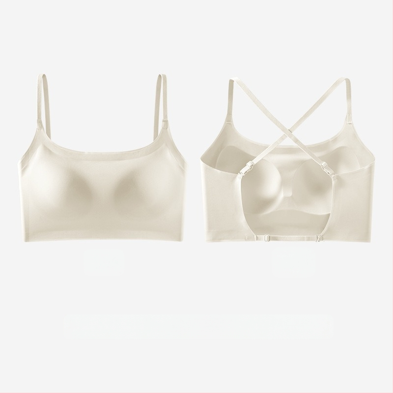 U formos graži nugaros intimates moteriška ledo šilko vasarinė maža krūtinė push-up su krūtinės įklotais išorinė liemenėlė viskas viename vientisa didelė nugaros neturinti liemenėlė
