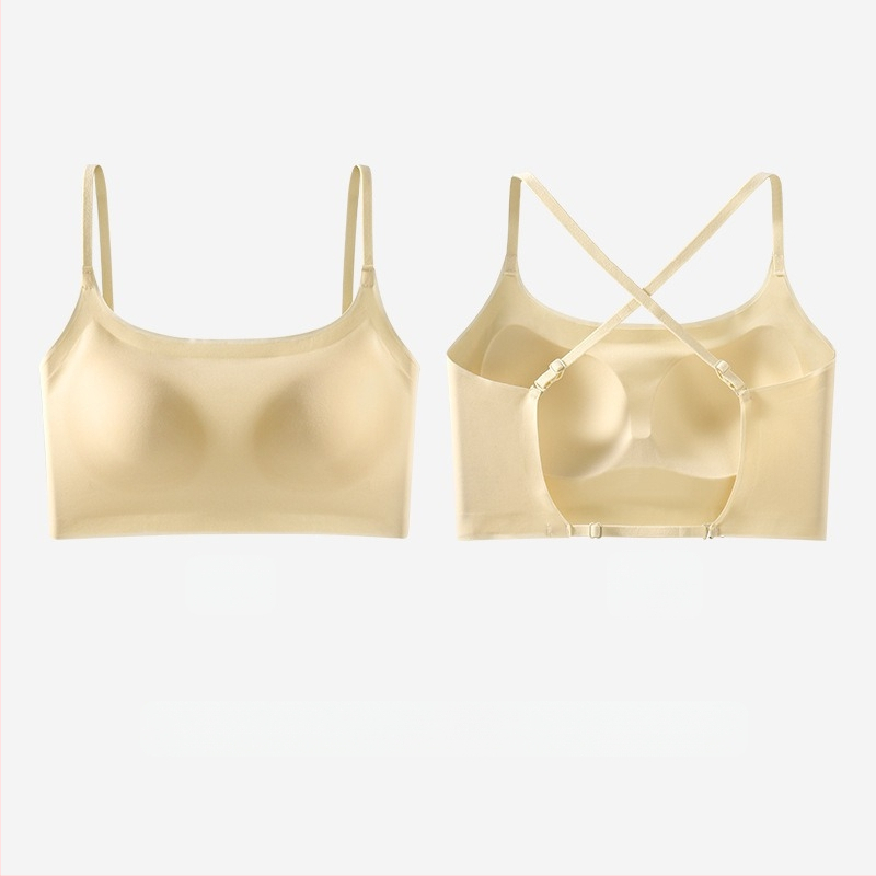 U formos graži nugaros intimates moteriška ledo šilko vasarinė maža krūtinė push-up su krūtinės įklotais išorinė liemenėlė viskas viename vientisa didelė nugaros neturinti liemenėlė