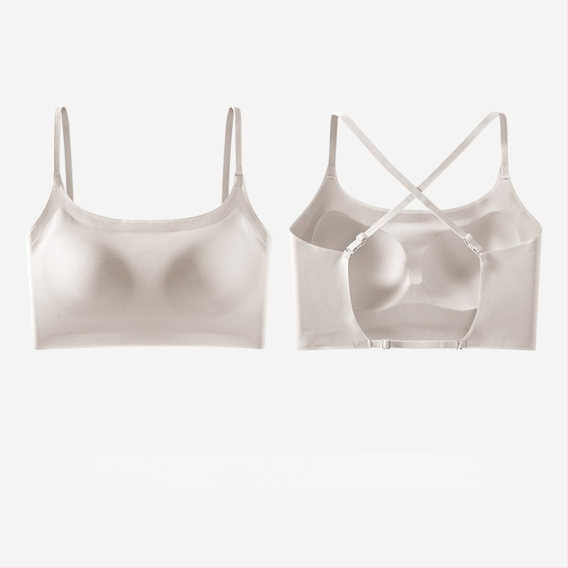 U formos graži nugaros intimates moteriška ledo šilko vasarinė maža krūtinė push-up su krūtinės įklotais išorinė liemenėlė viskas viename vientisa didelė nugaros neturinti liemenėlė