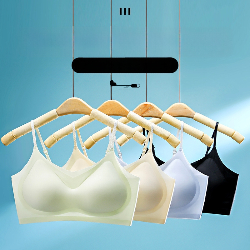 Suvine jääsiidist õmblusteta ilus seljaümbrisega rinnahoidja ühes tükis fikseeritud tassiga aluspesu naistele hingav ääreta rinnahoidjaümbris rinnahoidjaga üliõhuke