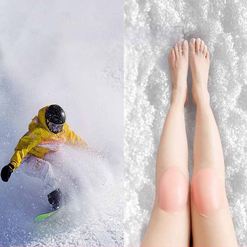 Sügise ja talve suusatamise silikoonist põlvekaitsmed kukkumisvastased artefaktiga paksendatud põlvekaitsmed iluuisutamiseks külmumisvastased sisemised põlvekaitsmed naistele