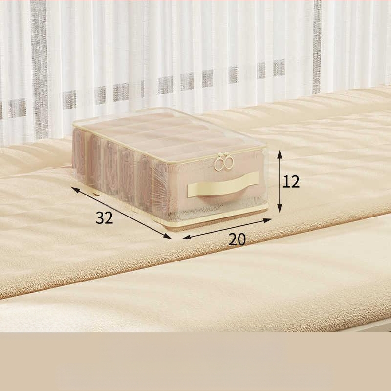 Voodipõhja sahtliga riiete hoiukast Läbipaistev nailonvõrgust hoiukott Majapidamisriiete lamekott Riided