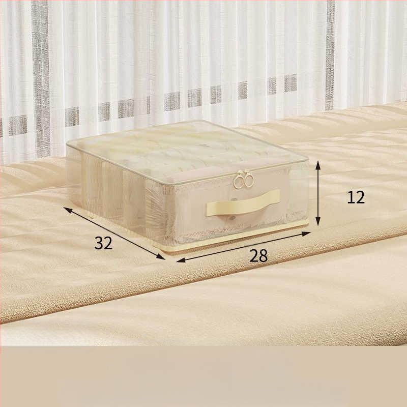 Voodipõhja sahtliga riiete hoiukast Läbipaistev nailonvõrgust hoiukott Majapidamisriiete lamekott Riided