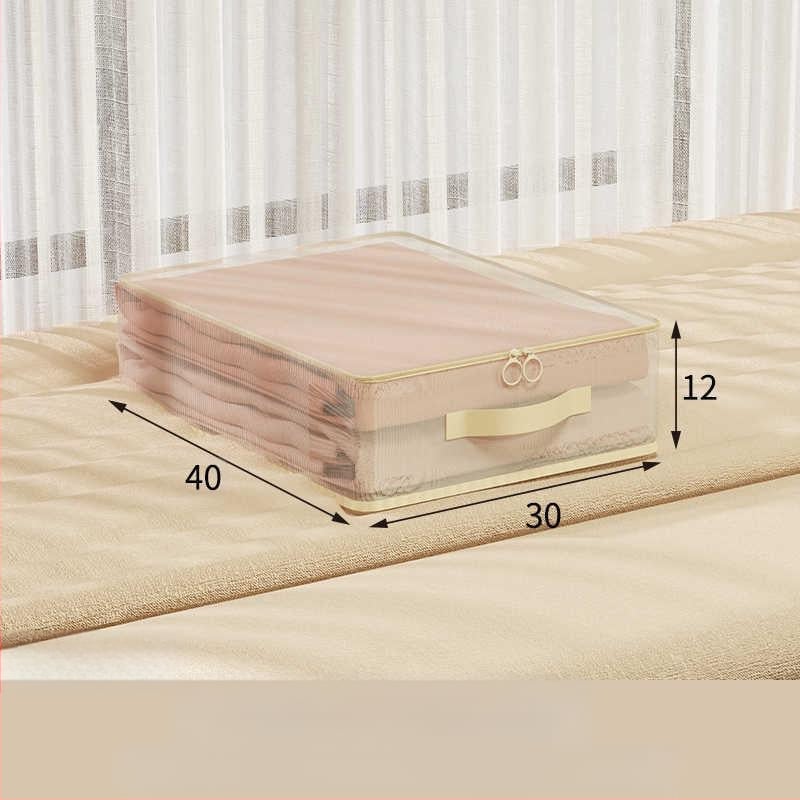 Voodipõhja sahtliga riiete hoiukast Läbipaistev nailonvõrgust hoiukott Majapidamisriiete lamekott Riided