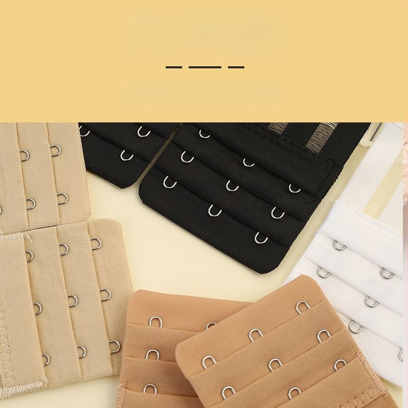 4 vnt. tarpvalstybinio mikropluošto elastingo trijų eilių trijų sagčių liemenėlės prailginimo sagtis, perlamutrinė maišelio tiekimo apatinių sagtis