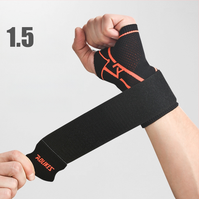 Riešų apsaugos su raišteliais, prailgintos ir slėginės fitneso badmintono delnų apsaugos, kvėpuojančios ir šiltos riešų apsaugos su austi audiniu