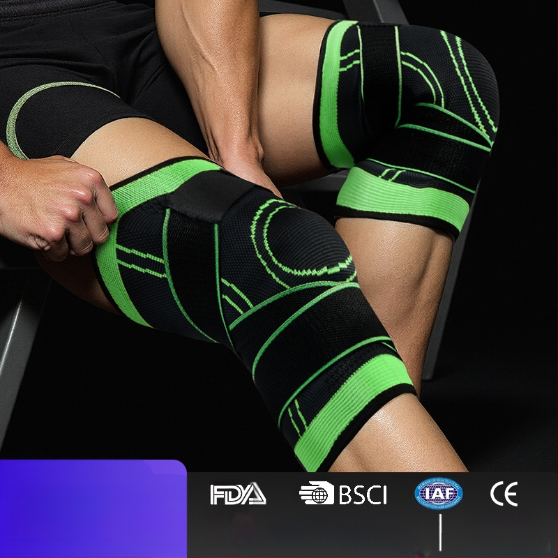 Prekogranični remen za koljena, sportski, ljetni, košarkaški, nogomet, fitness, trčanje, tanki pleteni štitnici za koljena, navojni, pod pritiskom, neklizajući