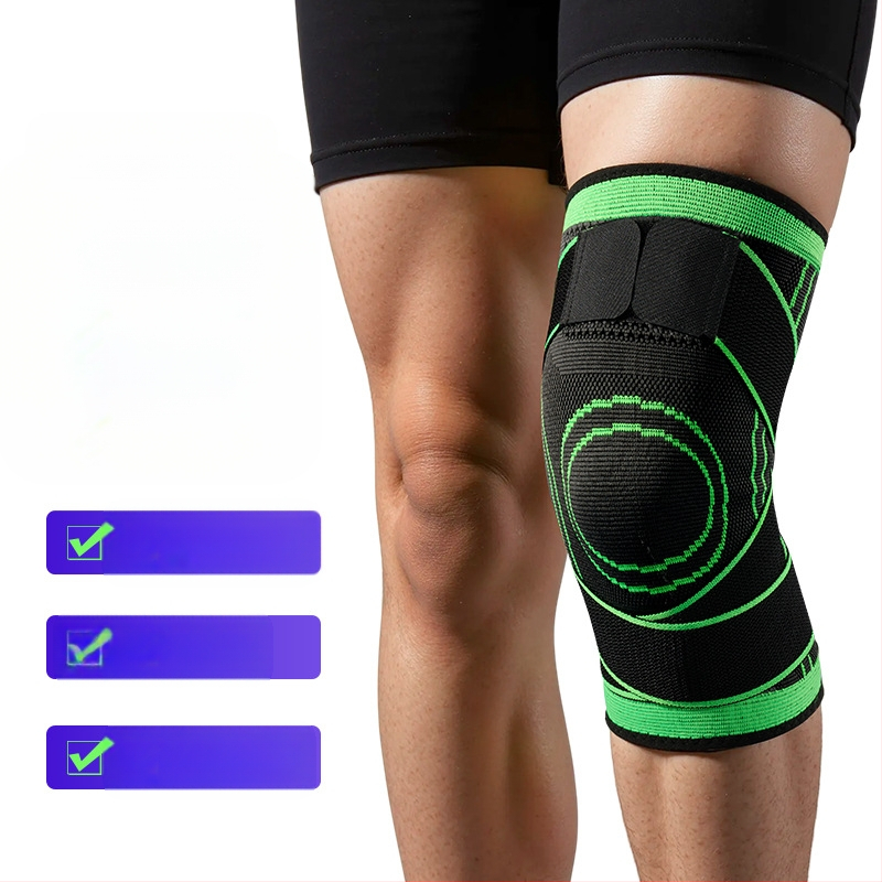 Prekogranični remen za koljena, sportski, ljetni, košarkaški, nogomet, fitness, trčanje, tanki pleteni štitnici za koljena, navojni, pod pritiskom, neklizajući