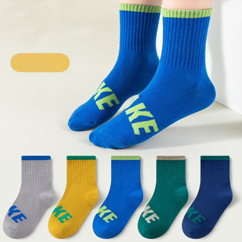 Șosete de toamnă și de iarnă pentru copii, până la jumătatea gambei, șosete la modă pentru copii, din bumbac pieptănat, absorbante de transpirație, șosete pentru studenți, șosete din bumbac, en-gros