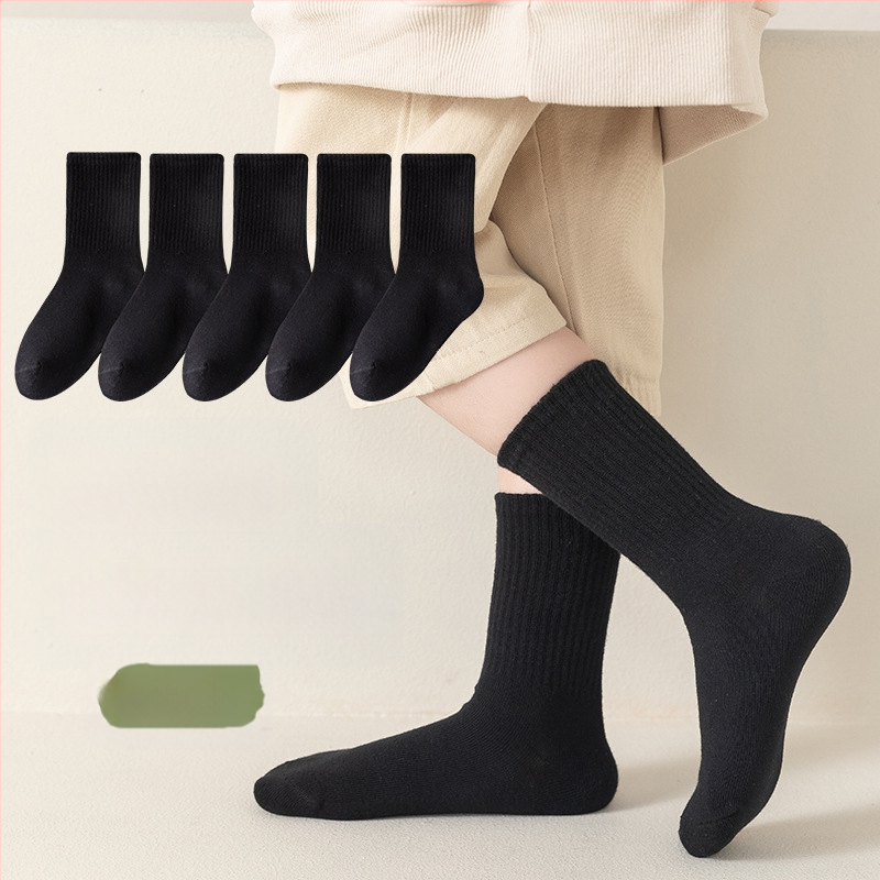 Șosete de toamnă și de iarnă pentru copii, până la jumătatea gambei, șosete la modă pentru copii, din bumbac pieptănat, absorbante de transpirație, șosete pentru studenți, șosete din bumbac, en-gros
