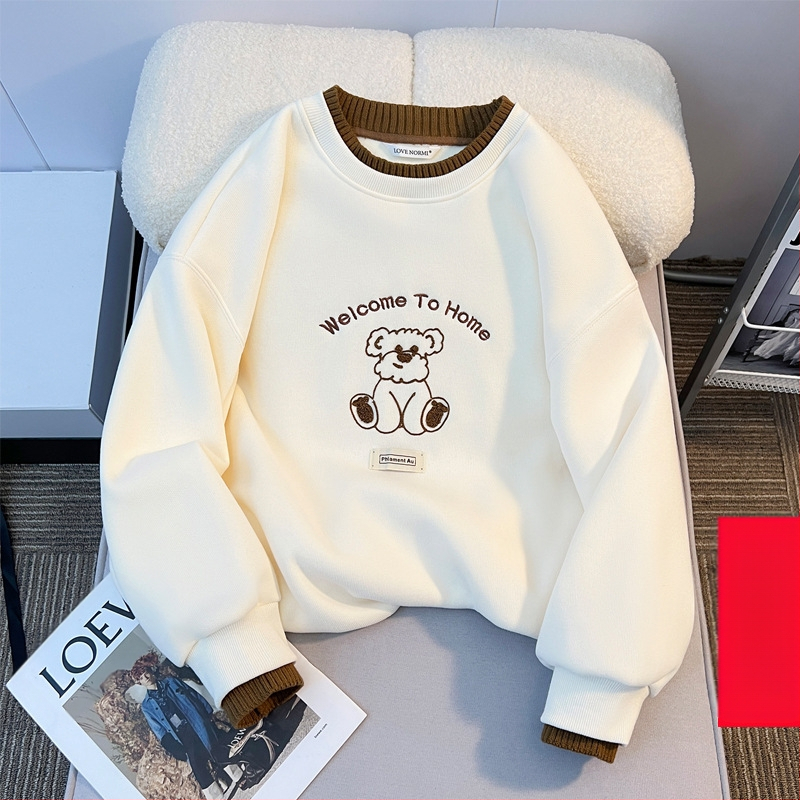 Tüdrukute fliisvoodriga kampsun sügis- ja talvel lastele mõeldud lahtise lääneliku stiiliga villakraega topp tüdrukute talvine alussärk