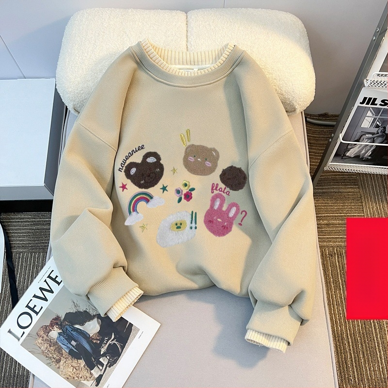 Tüdrukute fliisvoodriga kampsun sügis- ja talvel lastele mõeldud lahtise lääneliku stiiliga villakraega topp tüdrukute talvine alussärk