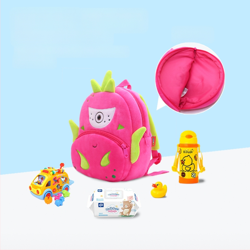 Zöldséges és gyümölcsös hátizsák rajzfilm plüss gyerek hátizsák görögdinnye avokádó hátizsák gyerek hátizsák nagykereskedelmi szó